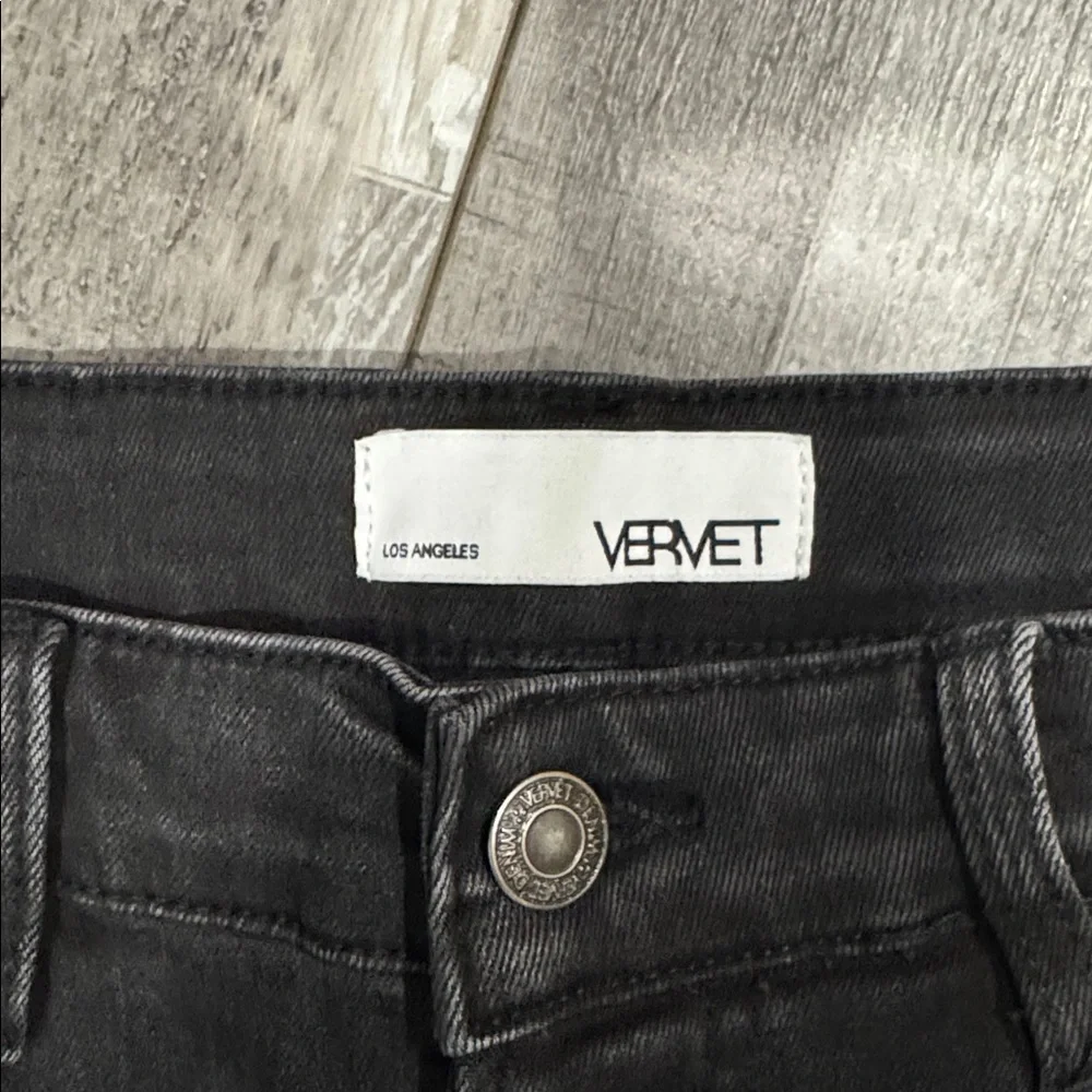 VERVET Washed Black Skinny Jeans